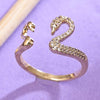 Sukkhi Modern Golden Swan Gold Plated CZ Ring for Women