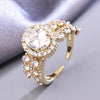 Sukkhi Awesome Golden Gold Plated CZ Ring for Women