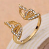 Sukkhi Eye Golden Butterfly Gold Plated CZ Ring for Women