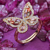 Sukkhi Beautiful Golden Butterfly Gold Plated CZ Ring for Women