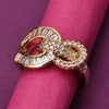 Sukkhi Trendy Golden Gold Plated CZ Ring for Women