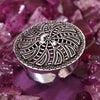 Sukkhi Ethnic Silver Oxidised NA Ring for Women