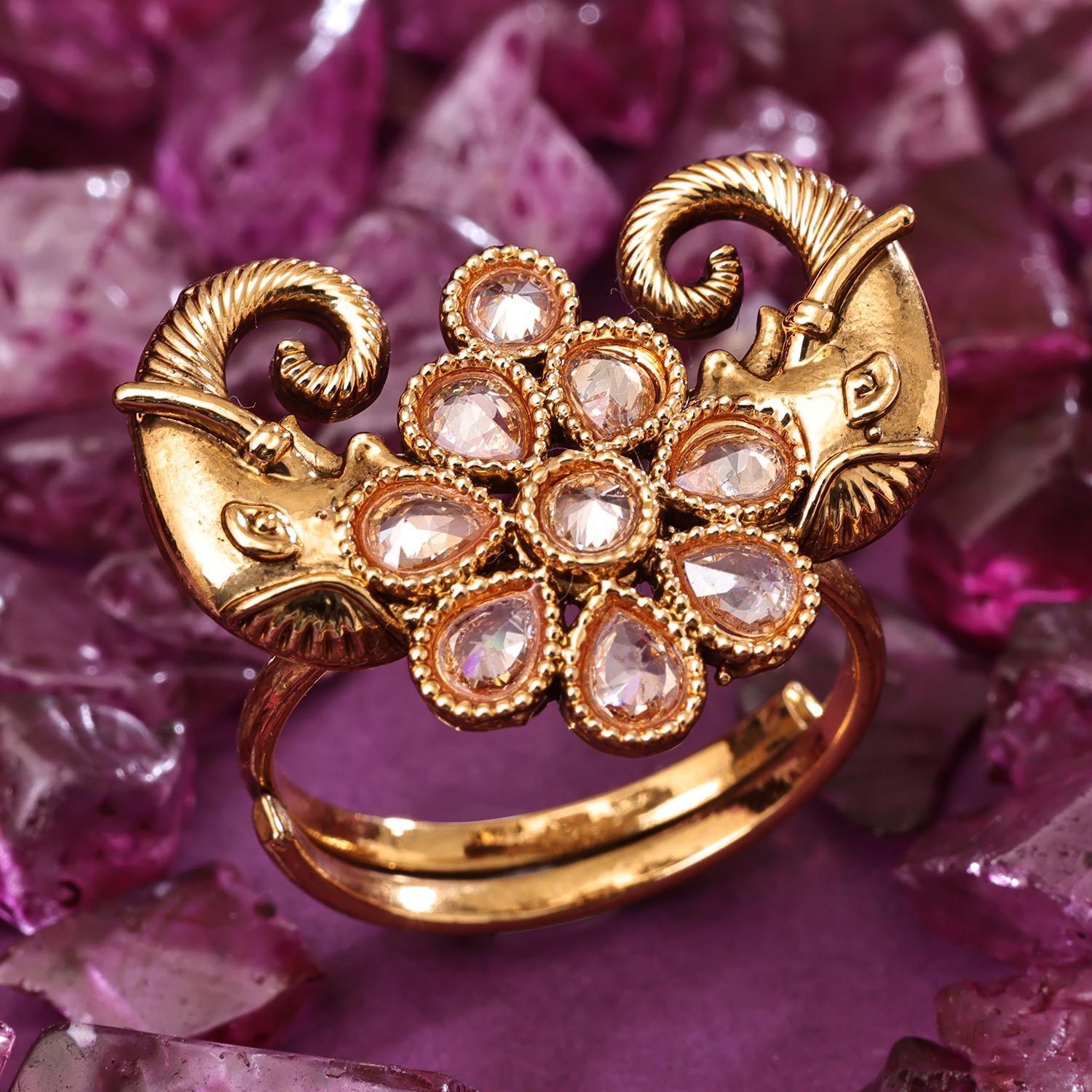 Pearl Ring with Bujukan Beaded Halo - Safian & Rudolph Jewelers