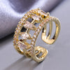 Sukkhi Fashionable Golden Gold Plated CZ Ring for Women