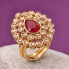 Sukkhi Amazing Golden Gold Plated Pearl Ring for Women