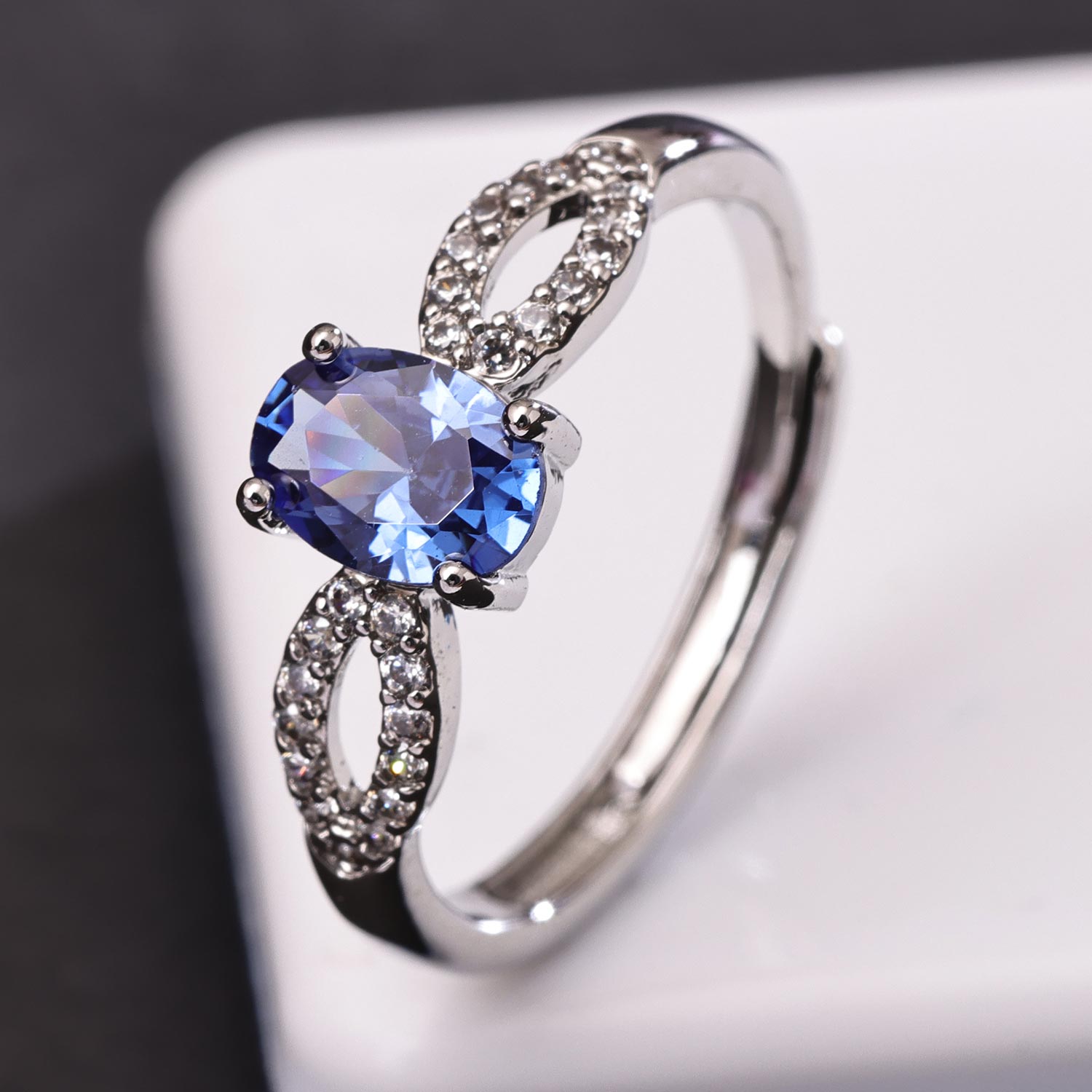 Sukkhi Ethnic Silver Rhodium Plated CZ Ring for Women