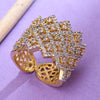 Sukkhi Adorable Golden Gold Plated CZ Ring for Women