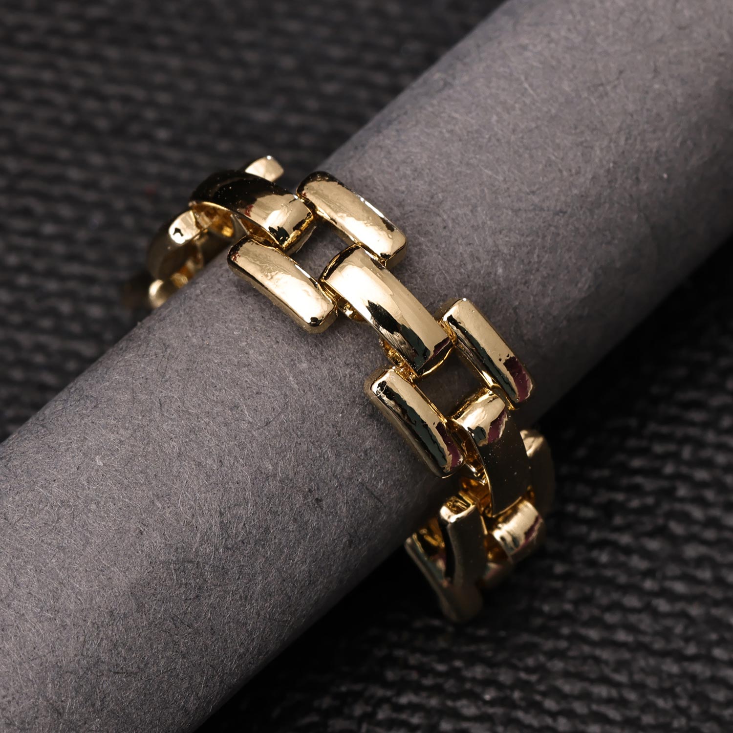 Sukkhi Stunning Golden Gold Plated NA Ring for Women