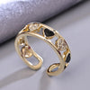 Sukkhi Beautiful Golden Heart Gold Plated CZ Ring for Women