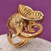 Sukkhi Glitzy Golden Elephant Gold Plated NA Ring for Women