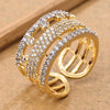 Sukkhi Glorious Golden Gold Plated CZ Ring for Women