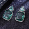 Sukkhi Arresting Green Rhodium Plated Color Stone Drop Earring For Women