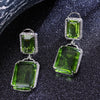 Sukkhi Galvanic Green Rhodium Plated Color Stone Drop Earring For Women