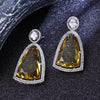 Sukkhi Hypnotic Yellow Rhodium Plated Color Stone Drop Earring For Women