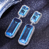 Sukkhi Mesmerizing Blue Rhodium Plated Color Stone Drop Earring For Women