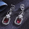 Sukkhi Tempting Red Rhodium Plated Color Stone Drop Earring For Women