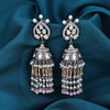 Sukkhi Good White Rhodium Plated Cz & Pearl Jhumki Earring For Women