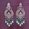 Sukkhi Likely Green Rhodium Plated Pearl Dangler Earring For Women