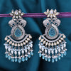 Sukkhi Lovesome Sky Blue Rhodium Plated Color Stone Dangler Earring For Women