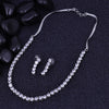 Sukkhi Hunky White Rhodium Plated Cz Choker Necklace Set For Women