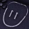 Sukkhi Eye-Catching White Rhodium Plated Cz Choker Necklace Set For Women