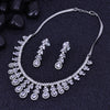 Sukkhi Snazzy White Rhodium Plated Cz Choker Necklace Set For Women