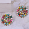 Sukkhi Splendid Multicolor Gold Plated Color Stone Stud Earring For Women