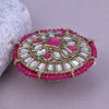 Sukkhi Desirable Pink Gold Plated Kundan Ethnic Ring For Women