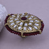 Sukkhi Absorbing Maroon Gold Plated Kundan Ethnic Ring For Women