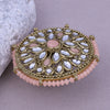 Sukkhi Arresting Pink Gold Plated Kundan Ethnic Ring For Women