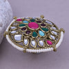Sukkhi Spellbinding Multicolor Gold Plated Kundan Ethnic Ring For Women