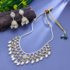 Sukkhi Winning White Gold Plated Pearl Collar Necklace Set For Women