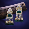 Sukkhi Luring Green Gold Plated Color Stone Dangler Earring For Women