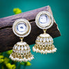 Sukkhi Magnetic White Gold Plated Pearl Jhumki Earring For Women