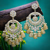 Sukkhi Cute Golden Gold Plated Kundan & Pearl Chandbali Earring For Women