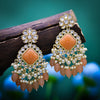 Sukkhi Good-Looking Peach Gold Plated Pearl Dangler Earring For Women