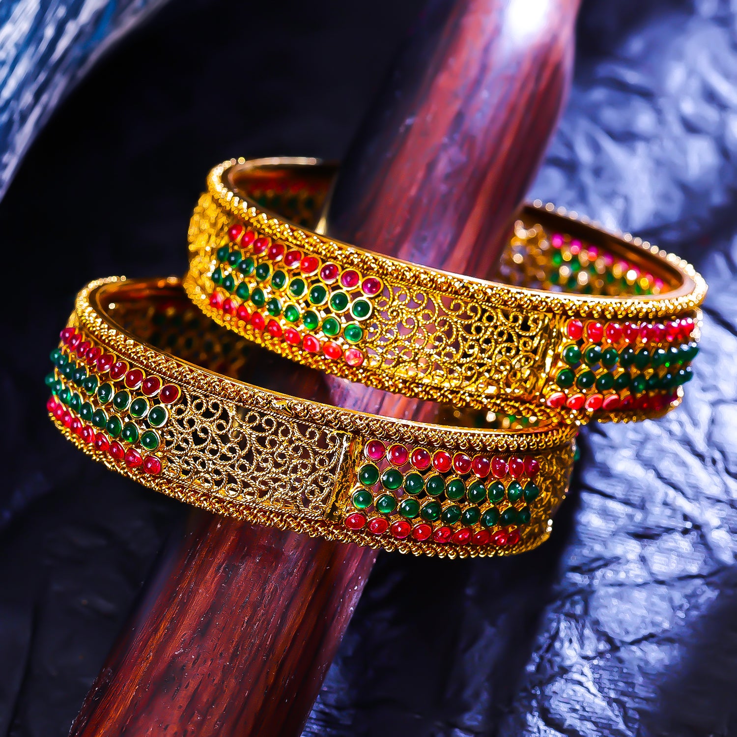 Sukkhi Junoesque Multicolor Gold Plated Pearl Ethnic Bangle For Women