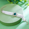 Sukkhi Telegenic Blue And White Gold Plated Kundan & Pearl Multi Layered Bracelete For Women