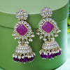 Sukkhi Better Purple Gold Plated Color Stone Jhumki Earring For Women