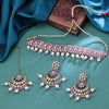 Sukkhi Gold Plated Color Stone & Kundan White Choker Floral Necklace Set for Women