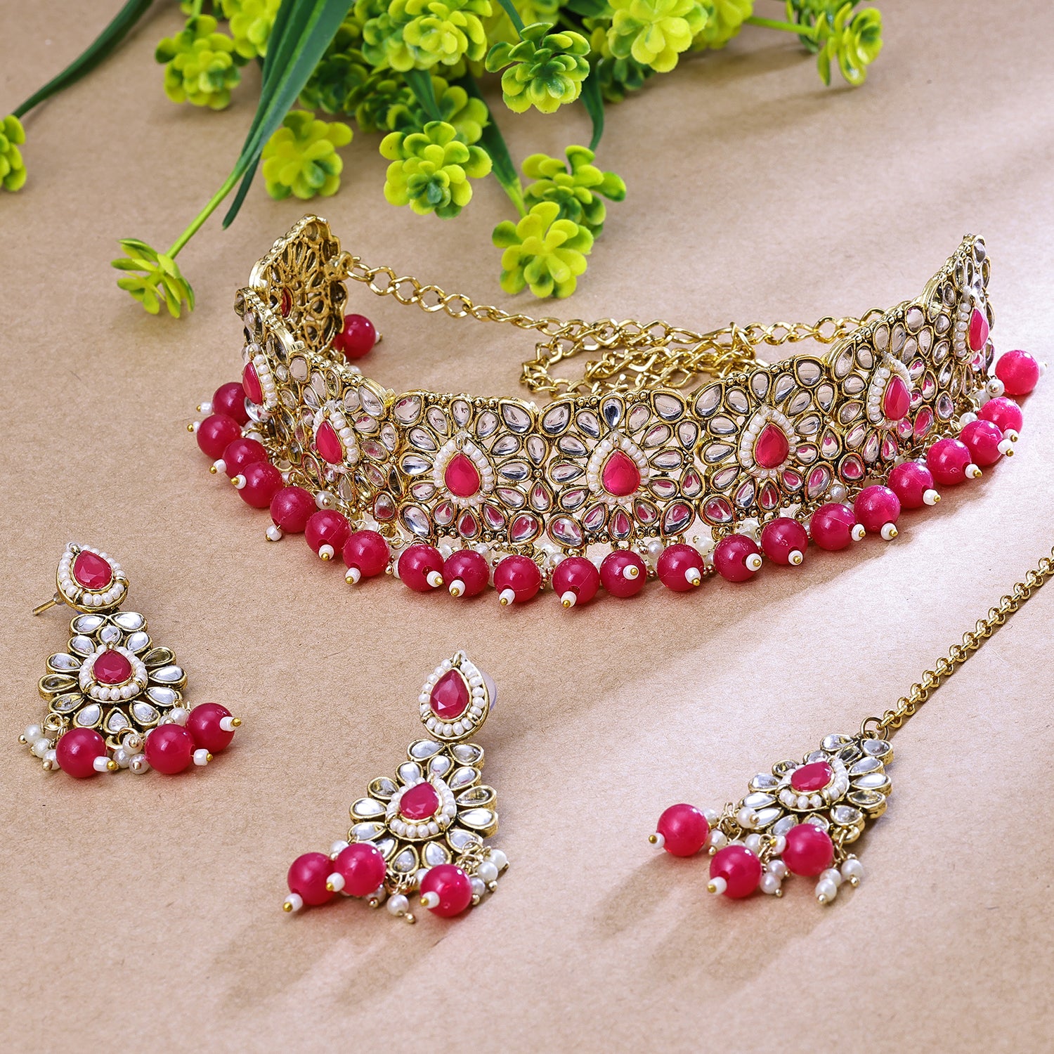 Kundan Jewellery Bridal Set Online Amazon Pearl Choker Pearl