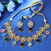 Sukkhi Hypnotizing Gold Plated Multicolor Color Stone Collar Necklace Set for Women