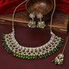 Sukkhi Junoesque Gold Plated Green Kundan Choker Necklace Set With Maang Tikka for Women
