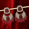Sukkhi Exceptional Gold Plated Pink Kundan Chandbali Earrings for Women