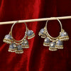 Sukkhi Special Gold Plated Grey Pearl Hoop Jhumki Earrings for Women