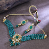 Sukkhi Darling Gold Plated Light Green Color Stone Choker Necklace Set for Women