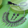 Sukkhi Elfin Rhodium Plated Silver Collar Necklace Set for Women