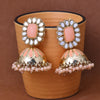 Sukkhi Enchanting Gold Plated Peach Color Stone Jhumki Earrings for Women