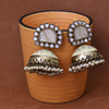 Sukkhi Glamour Gold Plated White Color Stone Jhumki Earrings for Women