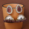 Sukkhi Cute Gold Plated Brown Color Stone Jhumki Earrings for Women